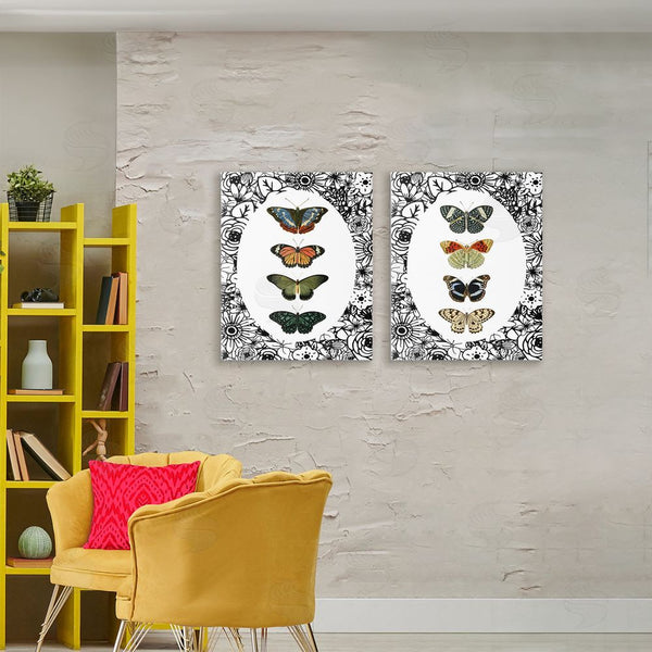 Stupell Industries Dan Meneely | Floral Butterflies Lineup Wall Art
