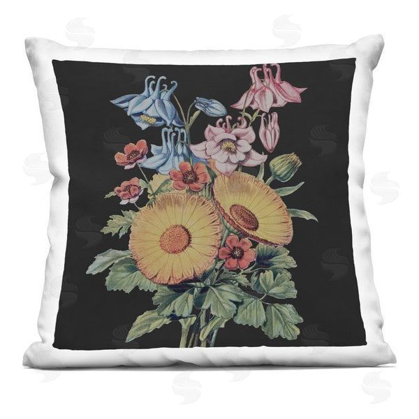 stupell industries Dan Meneely | Flower Bouquet on Black Throw Pillow