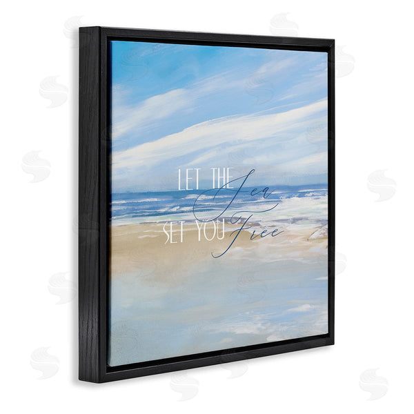 Stupell Industries Dan Meneely | Let The Sea Set You Free Phrase Wall Art