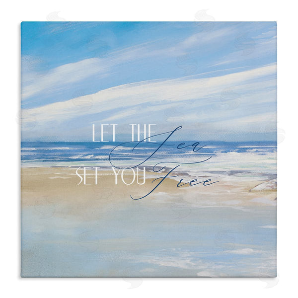 stupell industries Dan Meneely | Let The Sea Set You Free Phrase Wall Art