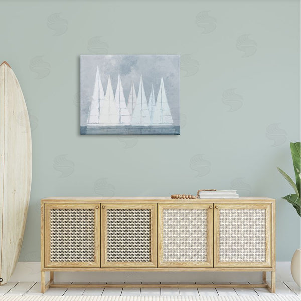 Stupell Industries Dan Meneely | Modern Geometric Sailboats Floating Wall Art
