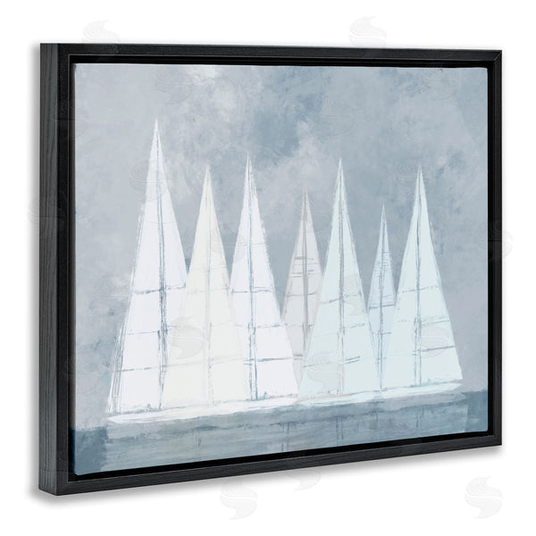 Stupell Industries Dan Meneely | Modern Geometric Sailboats Floating Wall Art