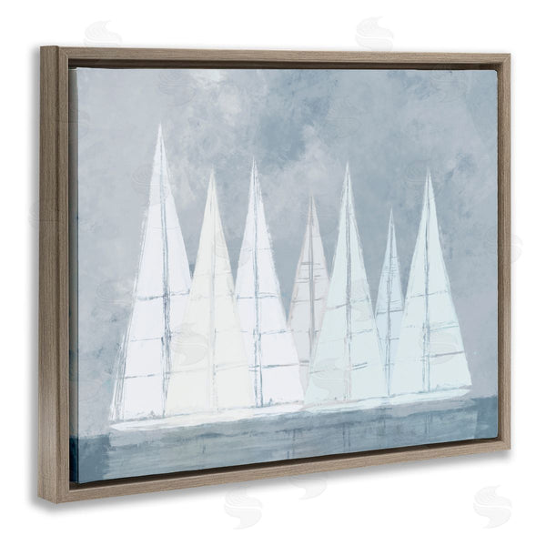 Stupell Industries Dan Meneely | Modern Geometric Sailboats Floating Wall Art