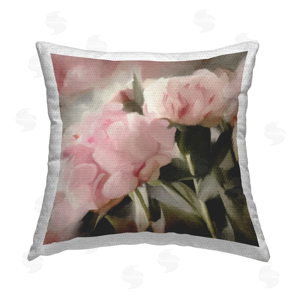 Stupell Industries Dan Meneely | Pink Blooming Buds Printed Throw Pillow