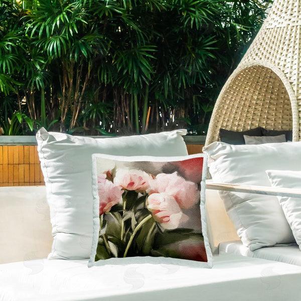 Stupell Industries Dan Meneely | Pink Floral Bunches Printed Throw Pillow