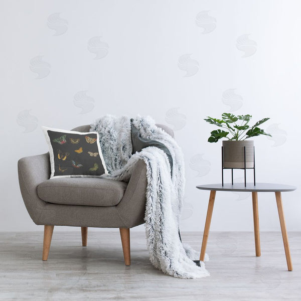 Stupell Industries Dan Meneely | Vintage Butterflies On Black Throw Pillow