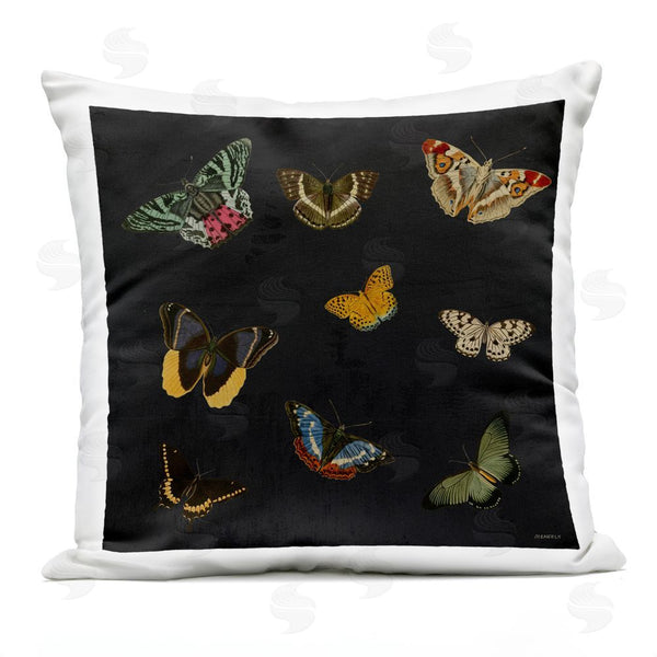 Stupell Industries Dan Meneely | Vintage Butterflies On Black Throw Pillow