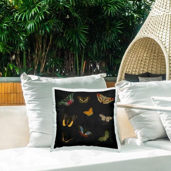 Stupell Industries Dan Meneely | Vintage Butterflies On Black Throw Pillow