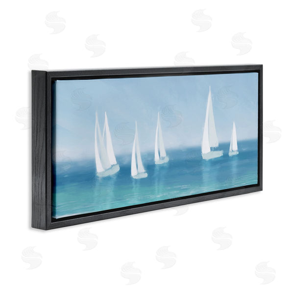 Stupell Industries Dan Meneely | White Sail Boats Across Coast Wall Art