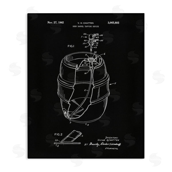 stupell industries Dan Sproul | Beer Barrel Tapping Device Vintage Inventor's Patent Diagram Wall Art