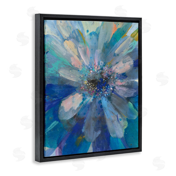 Stupell Industries Danhui Nai | Abstract Blue Floral Petals Contemporary Flower Splatter Wall Art