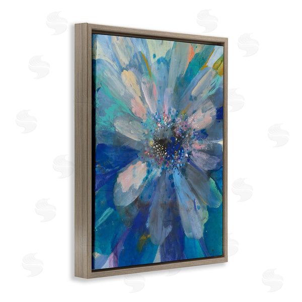 Stupell Industries Danhui Nai | Abstract Blue Floral Petals Contemporary Flower Splatter Wall Art