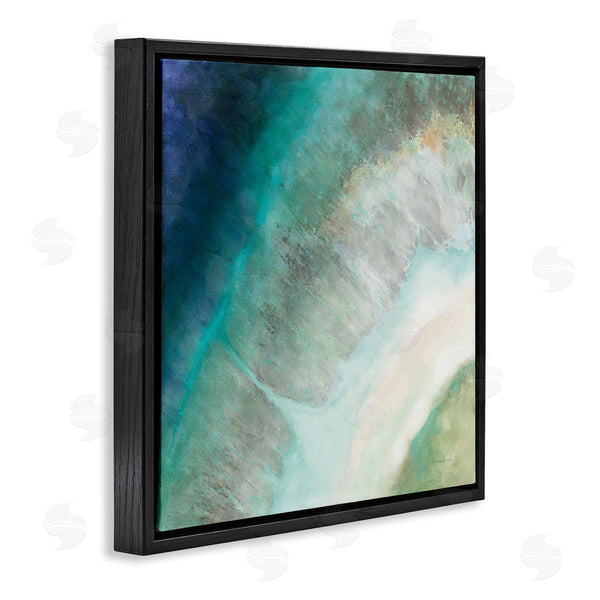 Stupell Industries Danhui Nai | Abstract Blue Green Curve Coast