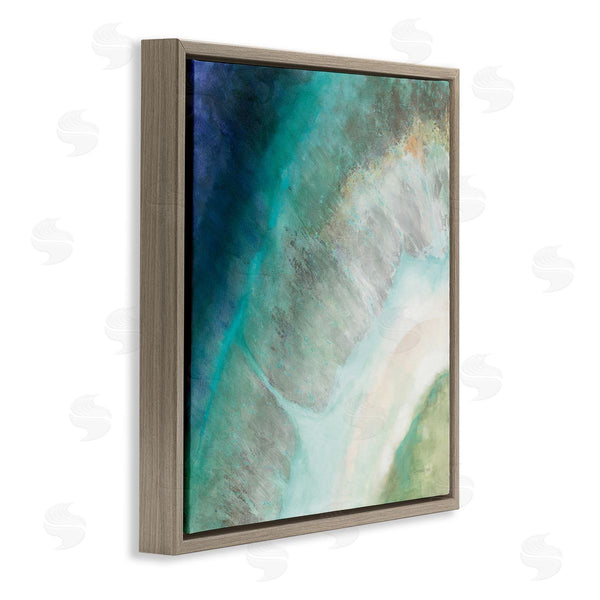 Stupell Industries Danhui Nai | Abstract Blue Green Curve Coast