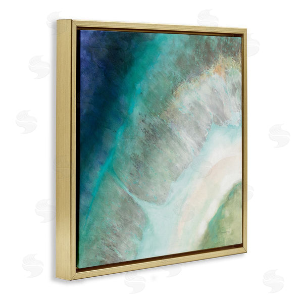 Stupell Industries Danhui Nai | Abstract Blue Green Curve Coast
