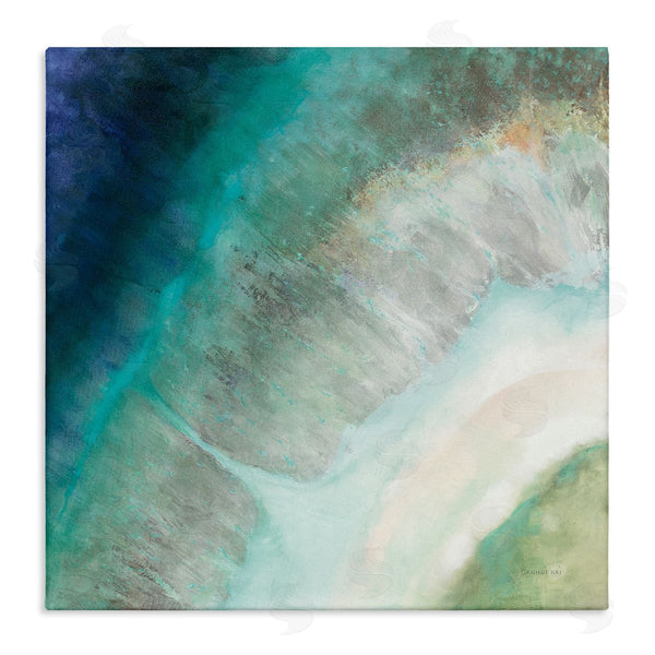 stupell industries Danhui Nai | Abstract Blue Green Curve Coast