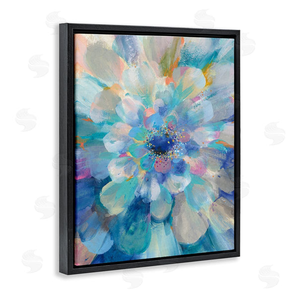 Stupell Industries Danhui Nai | Abstract Layered Floral Petals Centric Blue Flower Wall Art