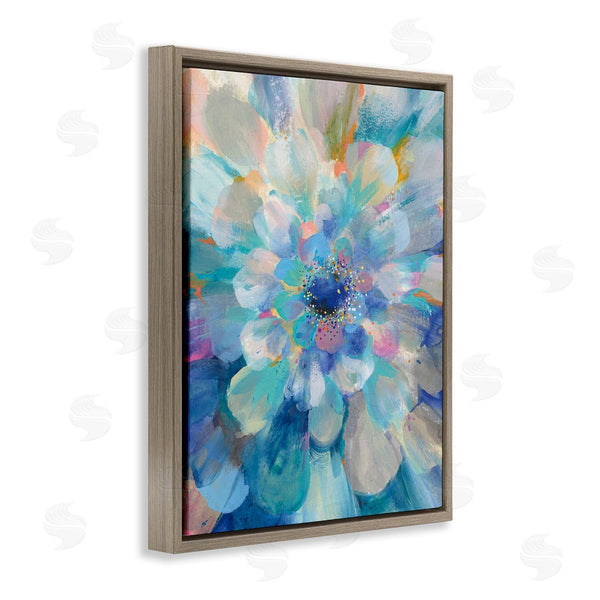 Stupell Industries Danhui Nai | Abstract Layered Floral Petals Centric Blue Flower Wall Art