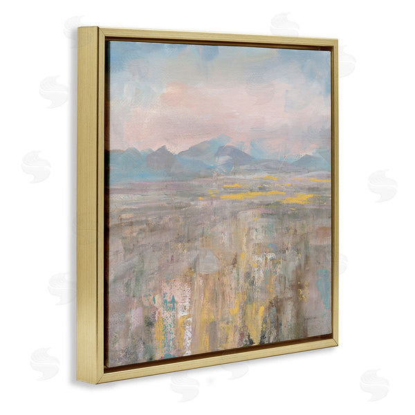 Stupell Industries Danhui Nai | Abstract Mountain Landscape Soft Blue Brown Pink Wall Art