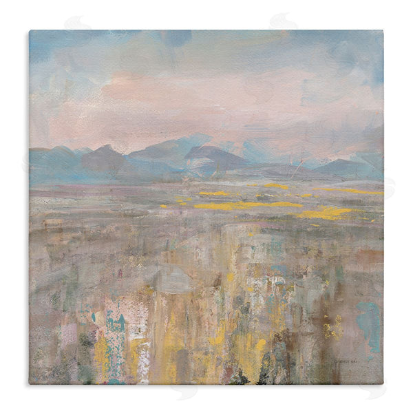 stupell industries Danhui Nai | Abstract Mountain Landscape Soft Blue Brown Pink Wall Art