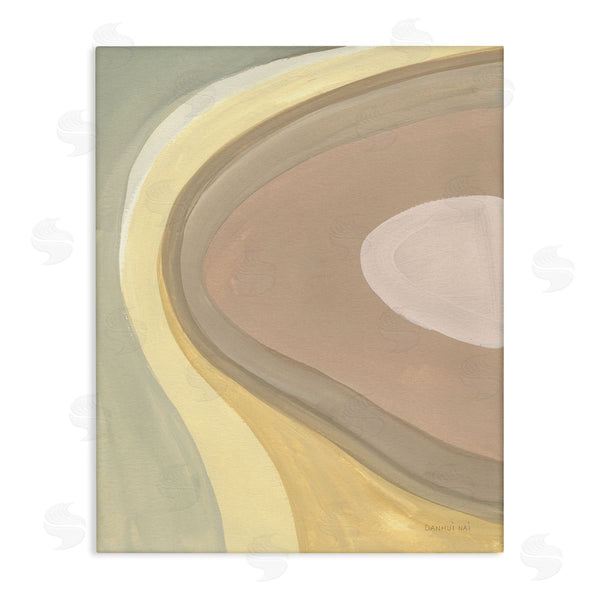 stupell industries Danhui Nai | Abstract Organic Curves Neutral Brown Yellow