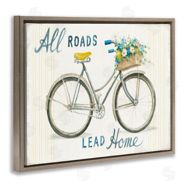 Stupell Industries Danhui Nai | All Roads Lead Home Bicycle