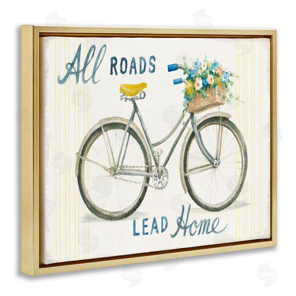 Stupell Industries Danhui Nai | All Roads Lead Home Bicycle