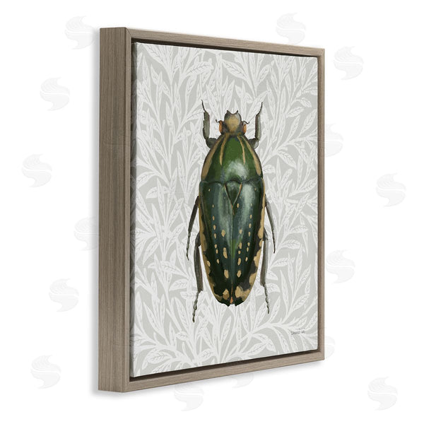 Stupell Industries Danhui Nai | Beetle With Botanical Pattern