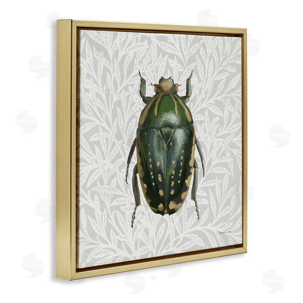 Stupell Industries Danhui Nai | Beetle With Botanical Pattern