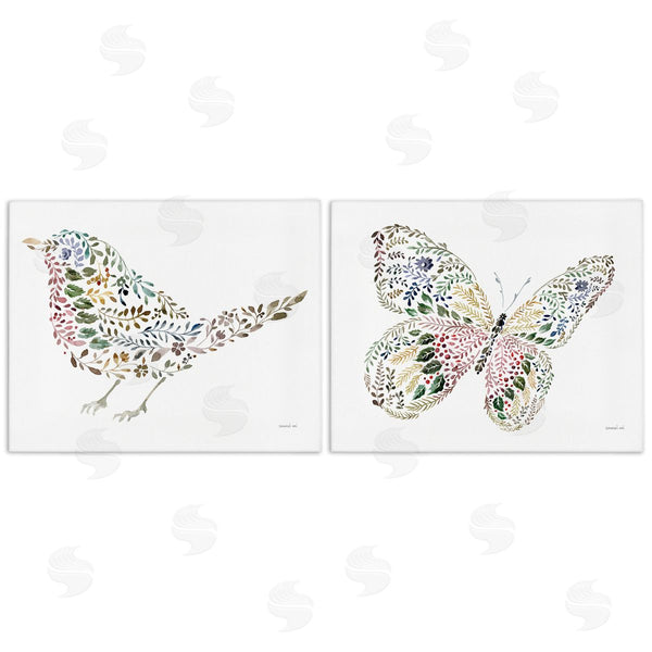 stupell industries Danhui Nai | Bird & Butterfly From Nature Wall Art