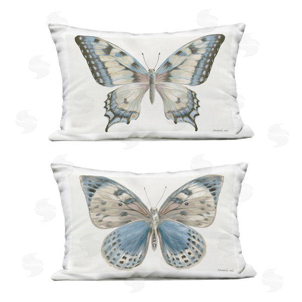 Stupell Industries Danhui Nai | Blue Accented Butterflies Printed Throw Pillow Set