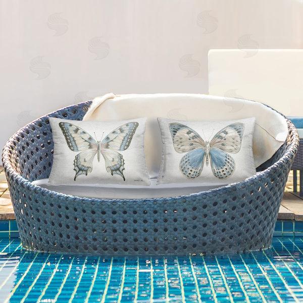 Stupell Industries Danhui Nai | Blue Accented Butterflies Printed Throw Pillow Set