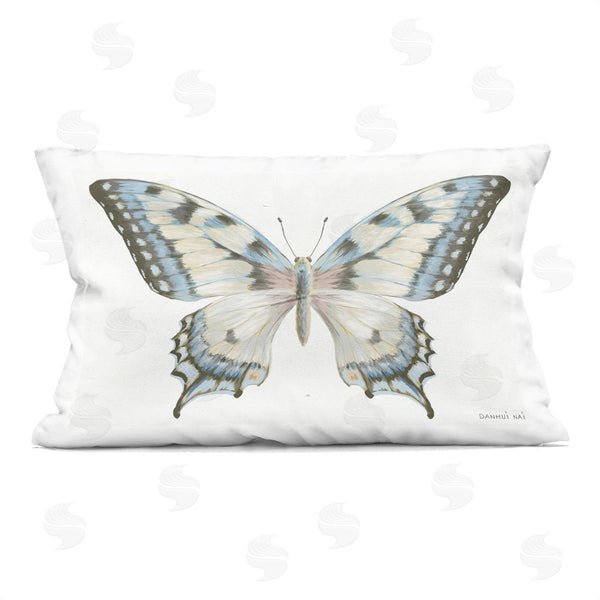 stupell industries Danhui Nai | Blue Brown Accent Butterfly Printed Throw Pillow