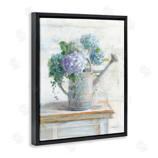 Stupell Industries Danhui Nai | Blue Hydrangeas In Watering Can Soft Floral Painting Wall Art