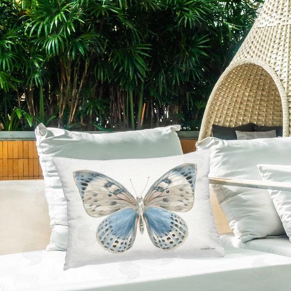 Stupell Industries Danhui Nai | Blue & White Butterfly Printed Throw Pillow