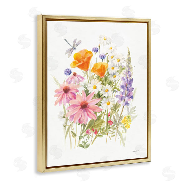 Stupell Industries Danhui Nai | Bright Flowers And Dragonfly