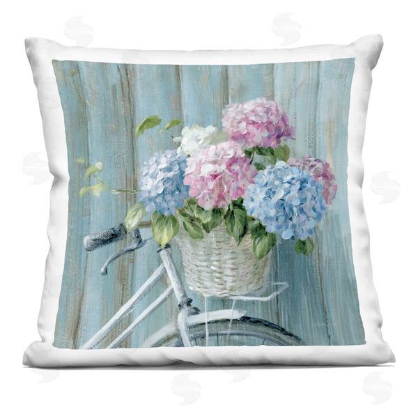 stupell industries Danhui Nai | Cape Cod Bicycle Flowers Printed Throw Pillow