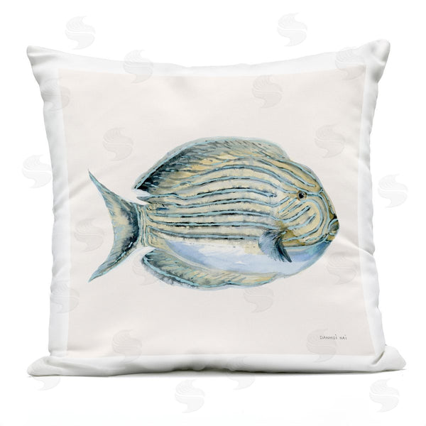 Stupell Industries Danhui Nai | Coastal Bliss Fish Printed Throw Pillow