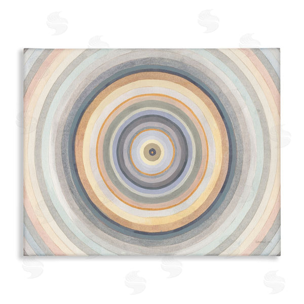 stupell industries Danhui Nai | Cool Tone Circular Rings Abstract Layered Shapes
