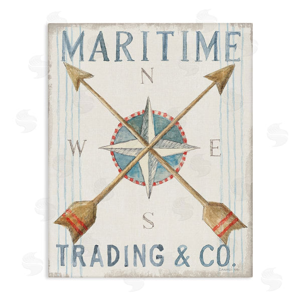 stupell industries Danhui Nai | Crossed Arrow Compass Sign