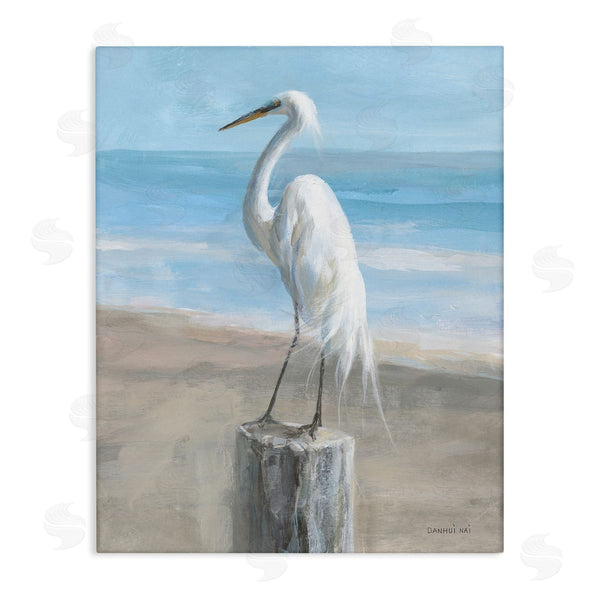 stupell industries Danhui Nai | Egret Coastal Landscape Wall Art