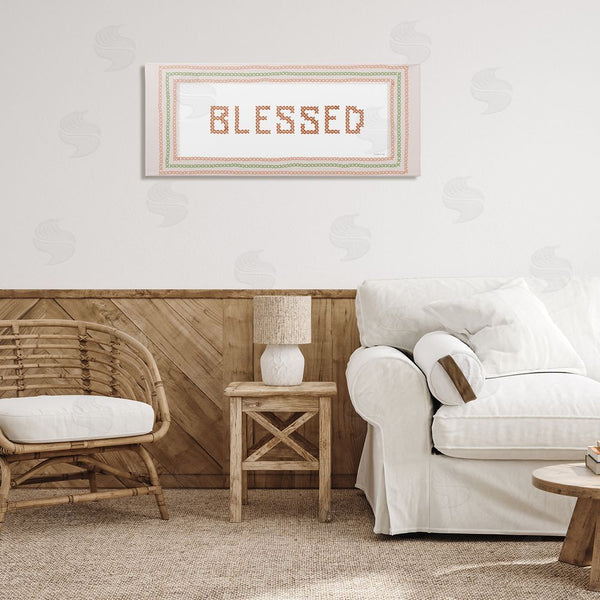 Stupell Industries Danhui Nai | Faux Cross Stitch Blessed Wall Art