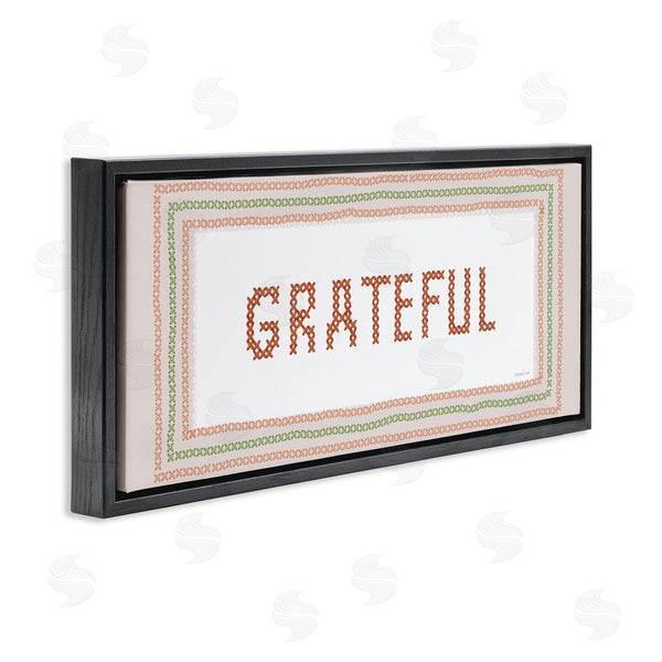 Stupell Industries Danhui Nai | Faux Cross Stitch Grateful Wall Art