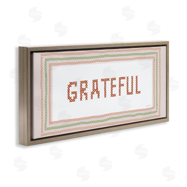 Stupell Industries Danhui Nai | Faux Cross Stitch Grateful Wall Art