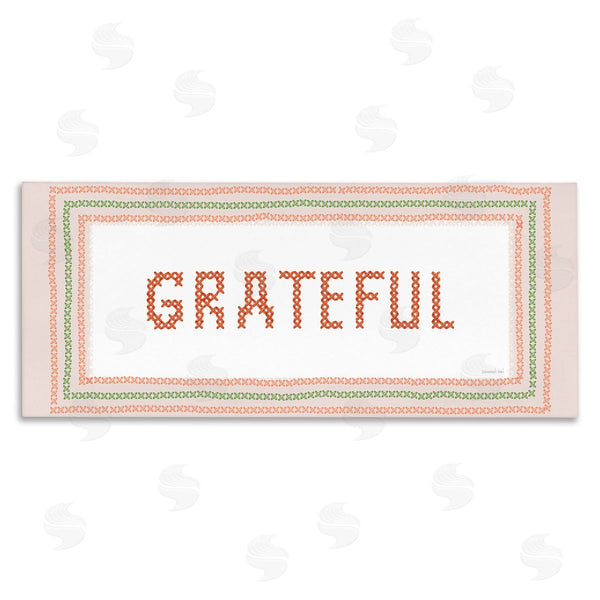 stupell industries Danhui Nai | Faux Cross Stitch Grateful Wall Art