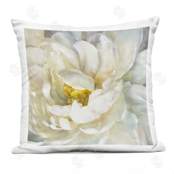 Stupell Industries Danhui Nai | Floral Close-Up Petals Nature Yellow White Painting Printed Throw Pillow