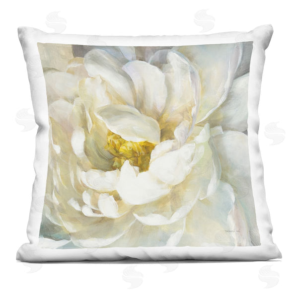 stupell industries Danhui Nai | Floral Close-Up Petals Nature Yellow White Painting Printed Throw Pillow