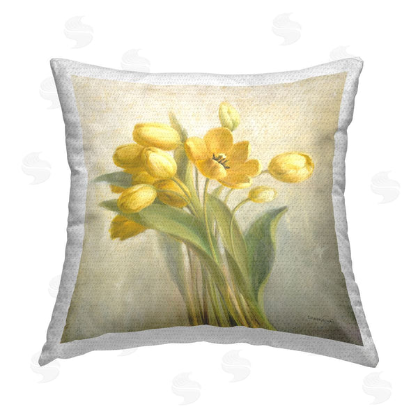 Stupell Industries Danhui Nai | French Yellow Tulips Printed Throw Pillow