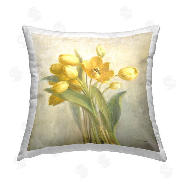 stupell industries Danhui Nai | French Yellow Tulips Printed Throw Pillow