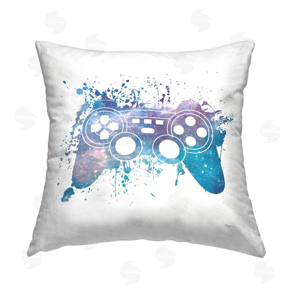 stupell industries Danhui Nai | Galaxy Pattern Game Controller Printed Throw Pillow
